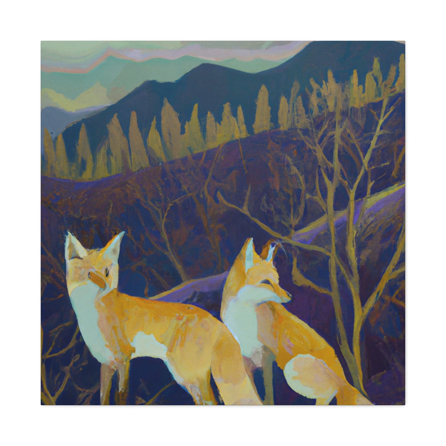 "Fox in Art Deco" - Canvas