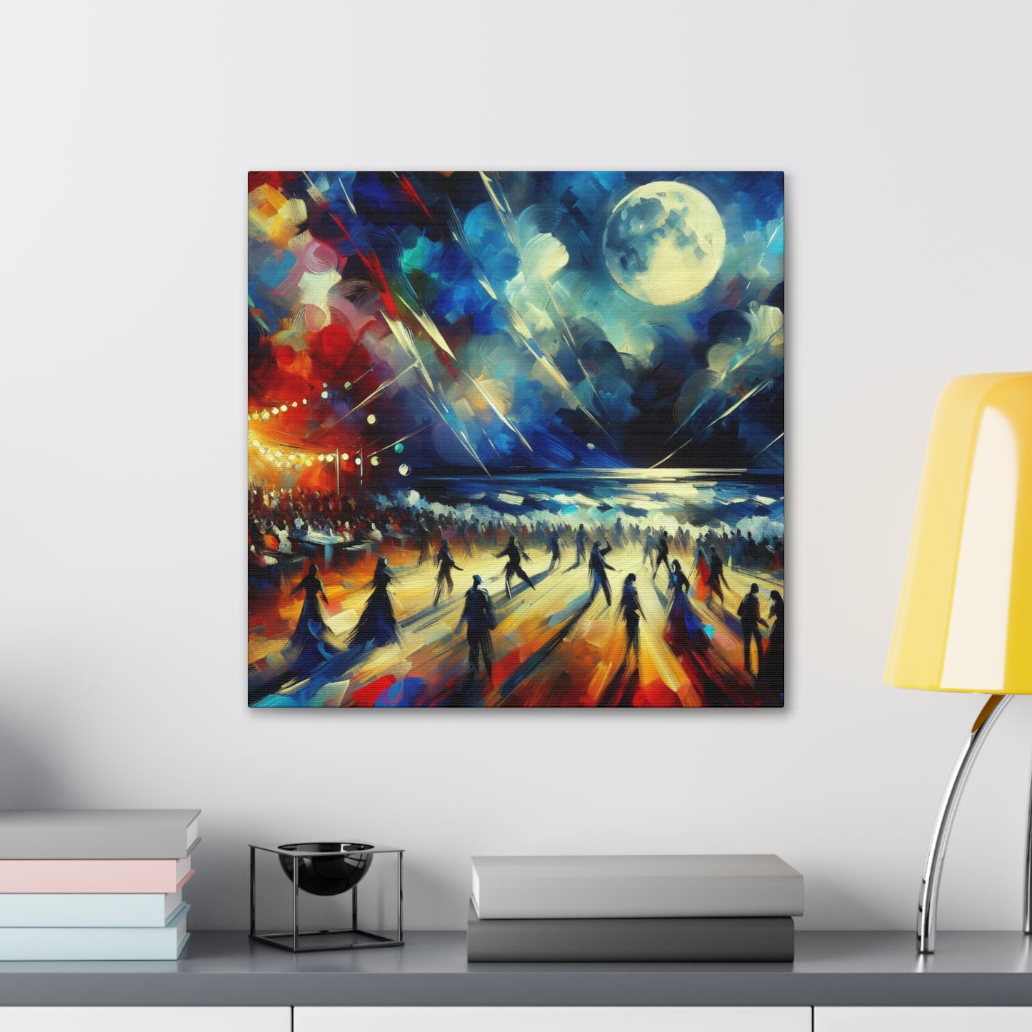 Nocturnal Coastal Revelry - Canvas