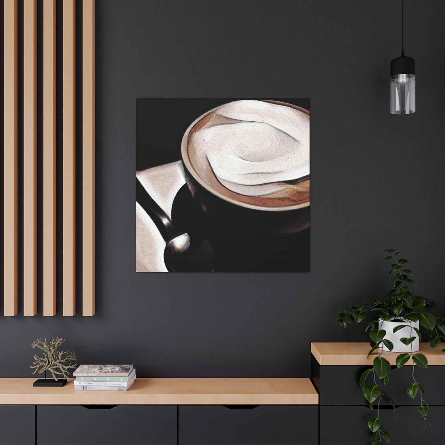 "Cappucino Landscape Delight" - Canvas