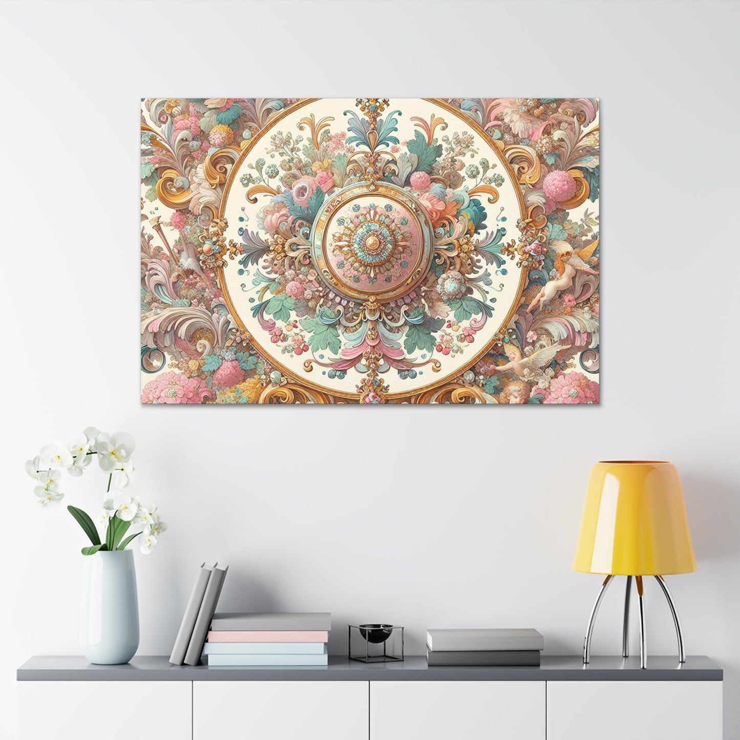 Whimsical Embrace of Elegance - Canvas