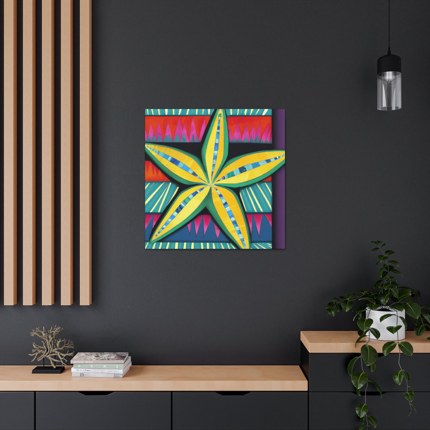 "Starfish on Midnight Beach" - Canvas