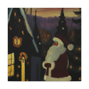 Santa's Winter Scene - Canvas