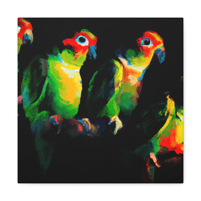 "Conures in Colorful Hues" - Canvas