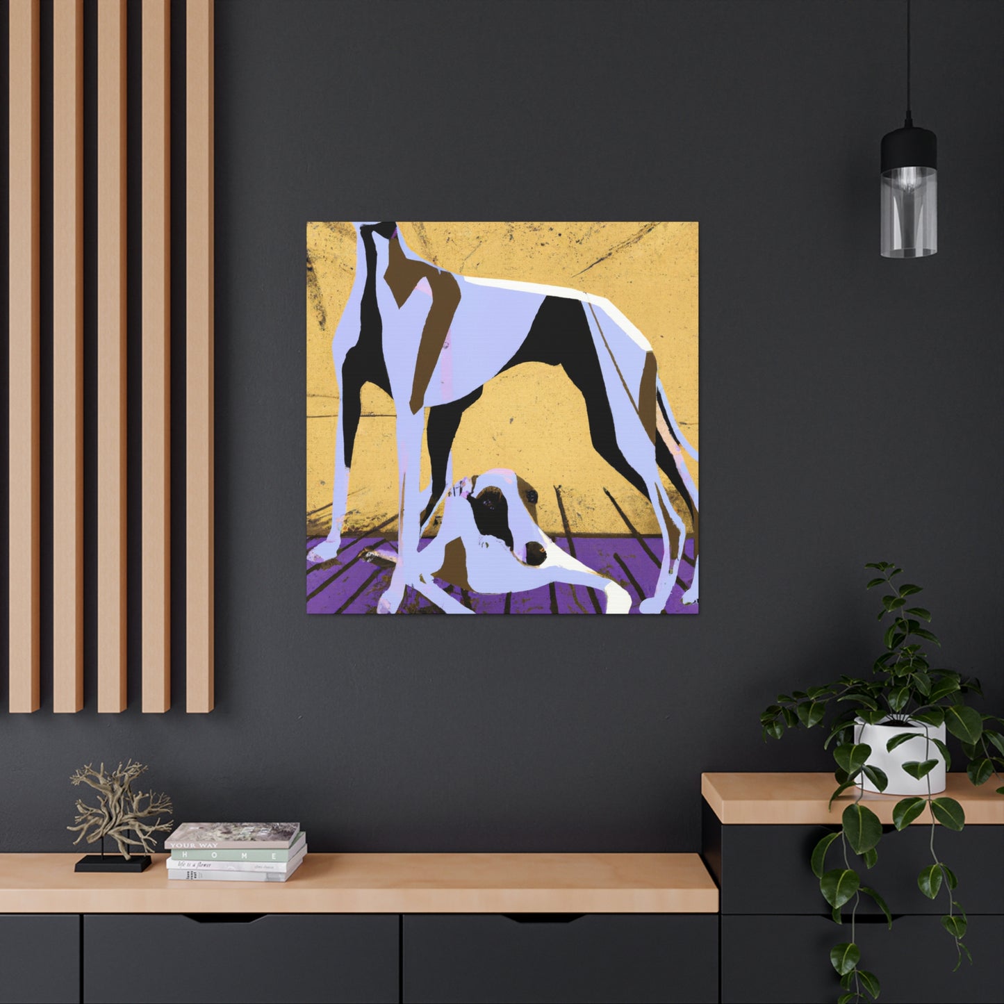 "Greyhound in Motion" - Canvas