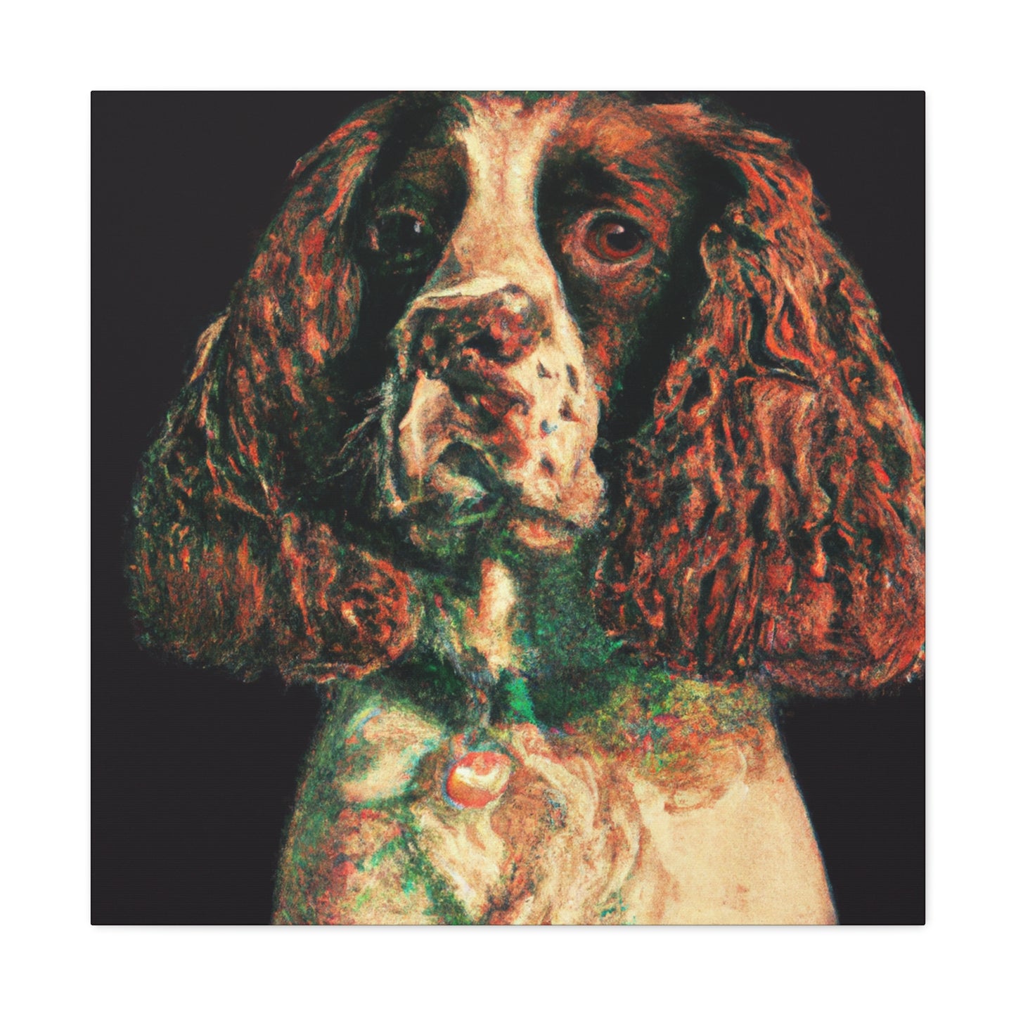 English Springer Spaniel-portrait - Canvas