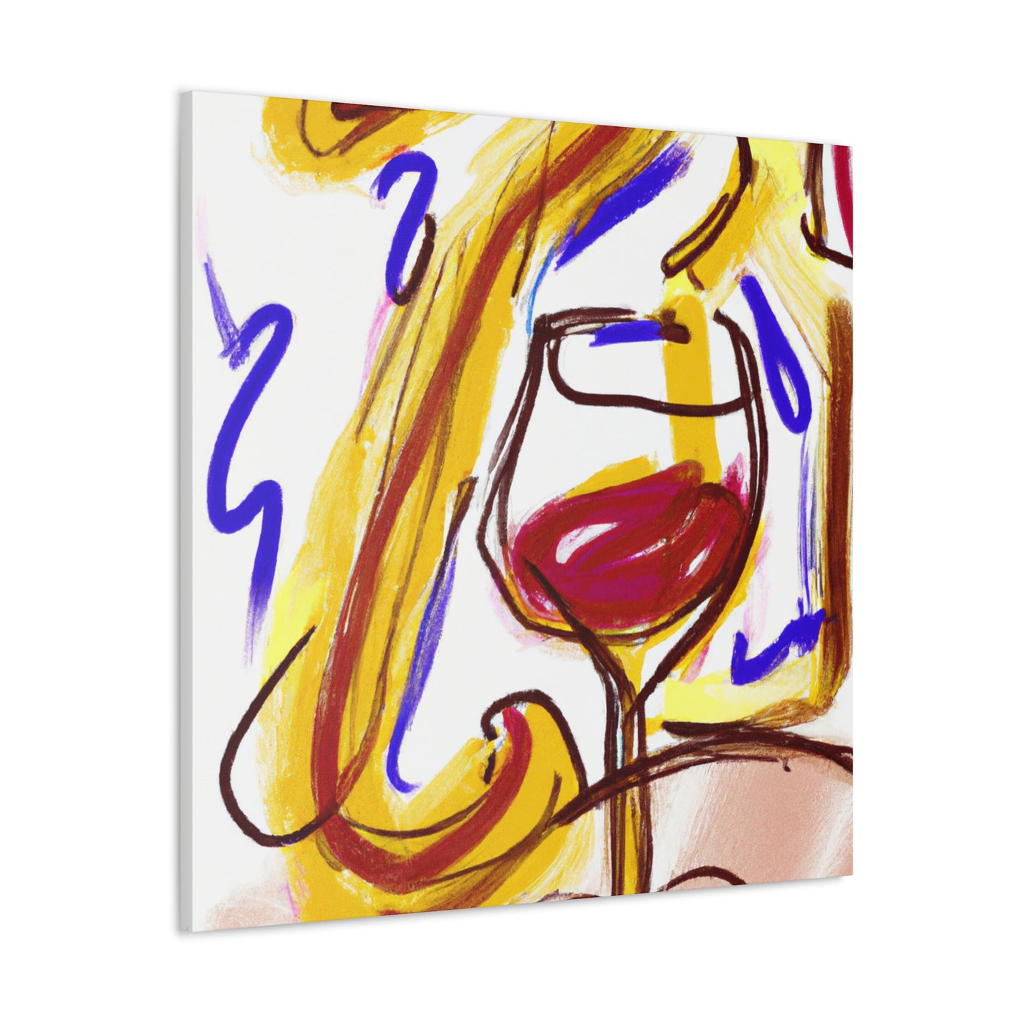 "Vintage Wine Impressionism" - Canvas