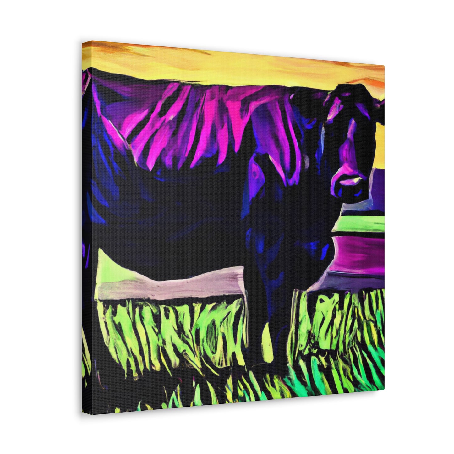 "Herd of Black Angus" - Canvas