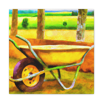 Wheelbarrow in Bloom. - Canvas