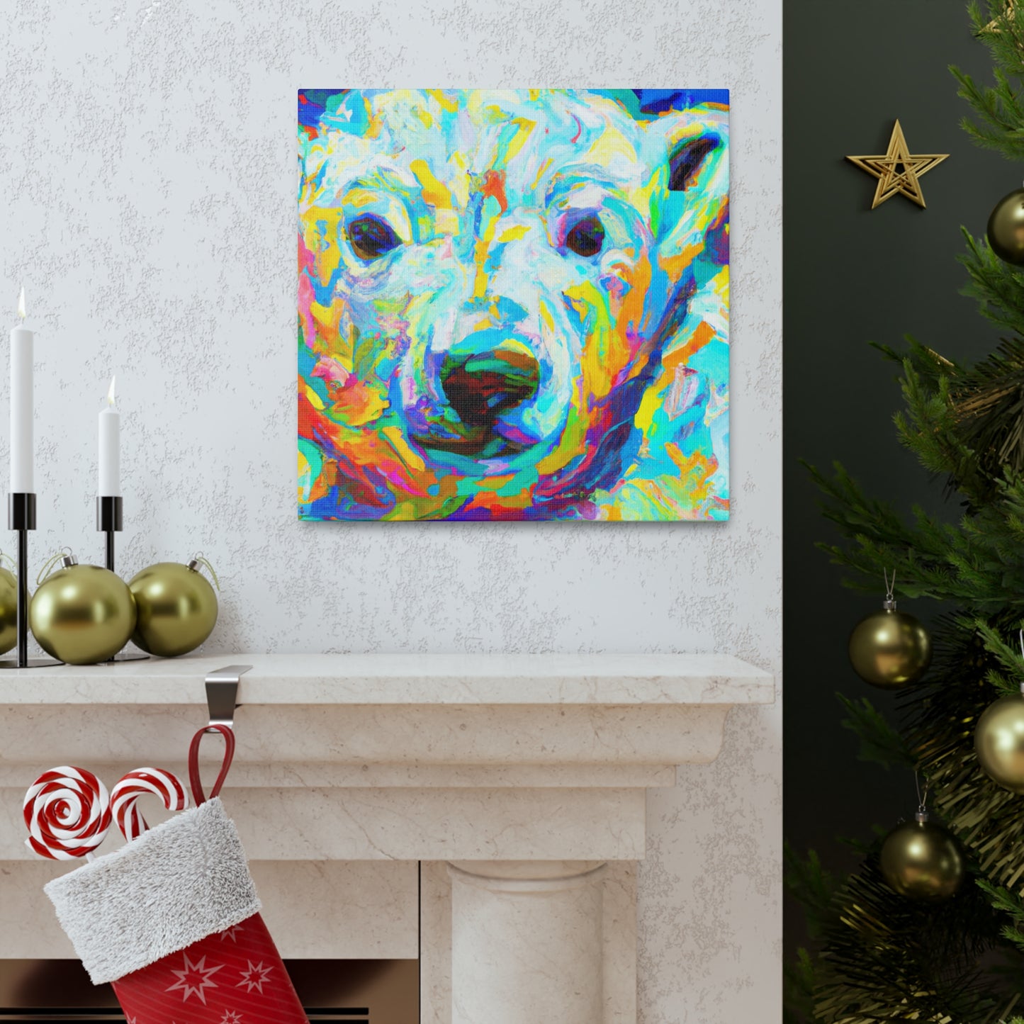 Polar Bear in Fauve - Canvas