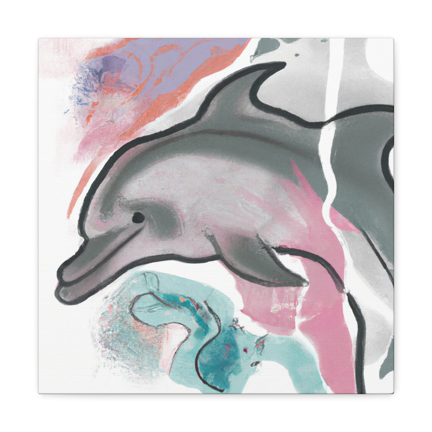 Dolphin Dance Abstraction - Canvas