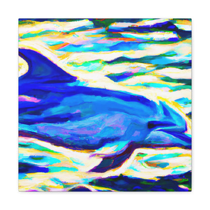 "Dolphin on the Waves" - Canvas