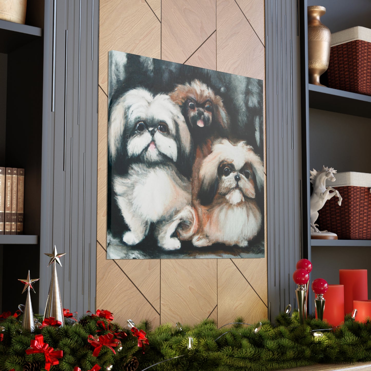 "Pekingese Gazing Wondrously" - Canvas