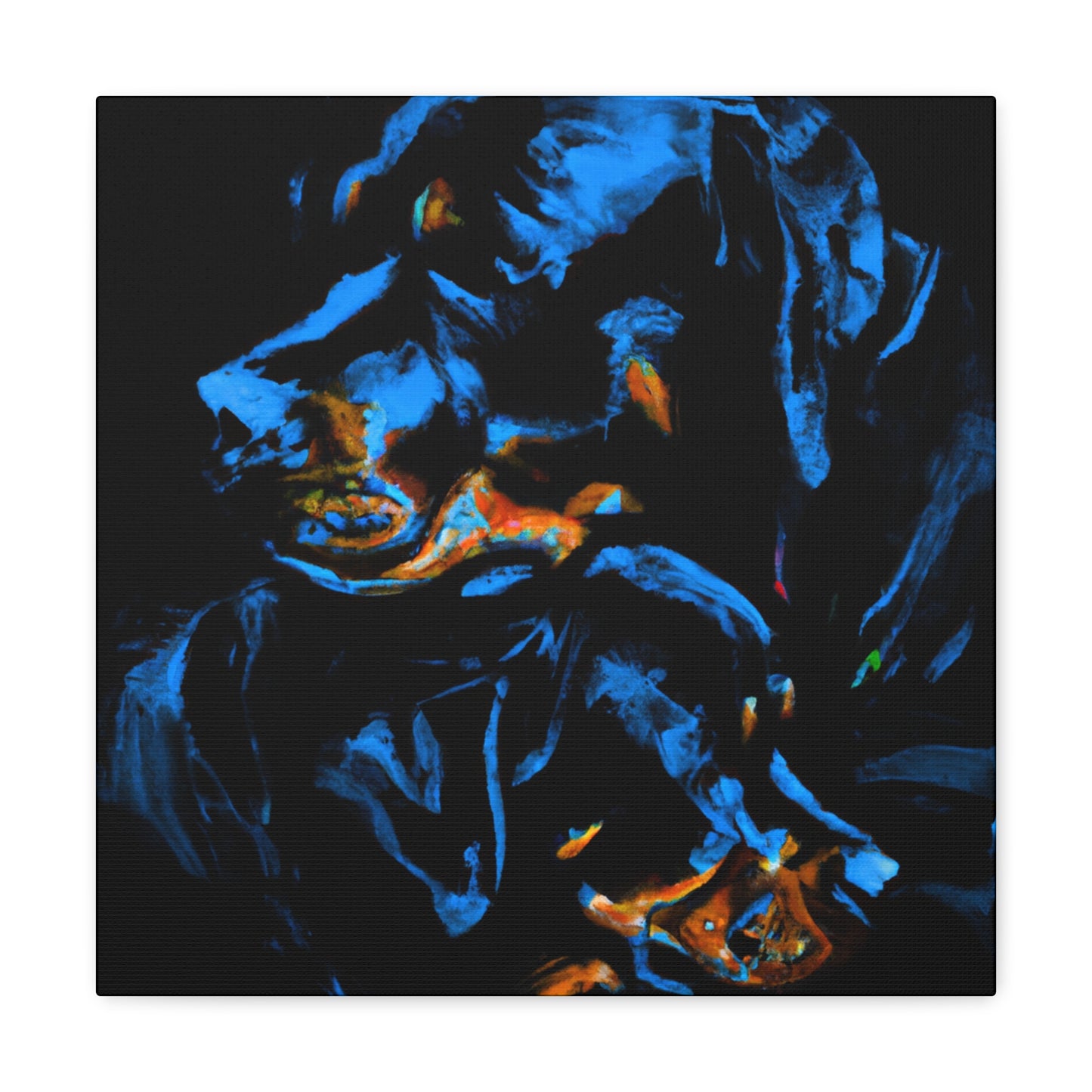 Rottweiler Reflection Study - Canvas