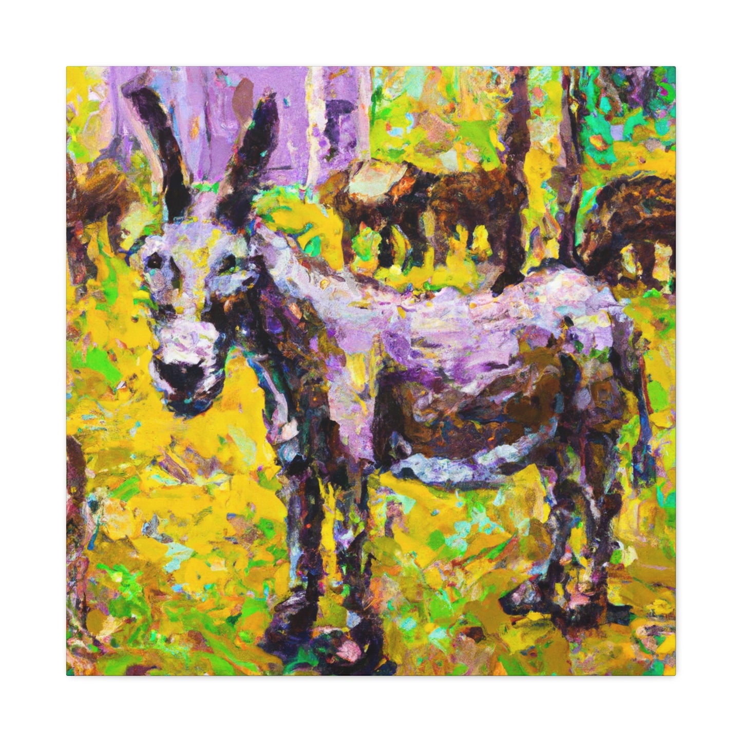 "Donkey in Impressionism" - Canvas