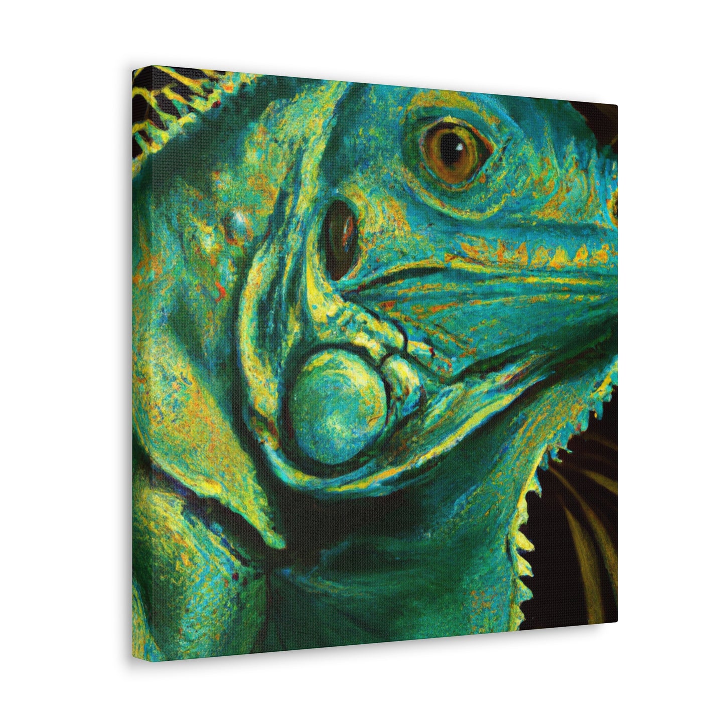 Green Iguanas Revelry - Canvas