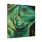 Green Iguanas Revelry - Canvas