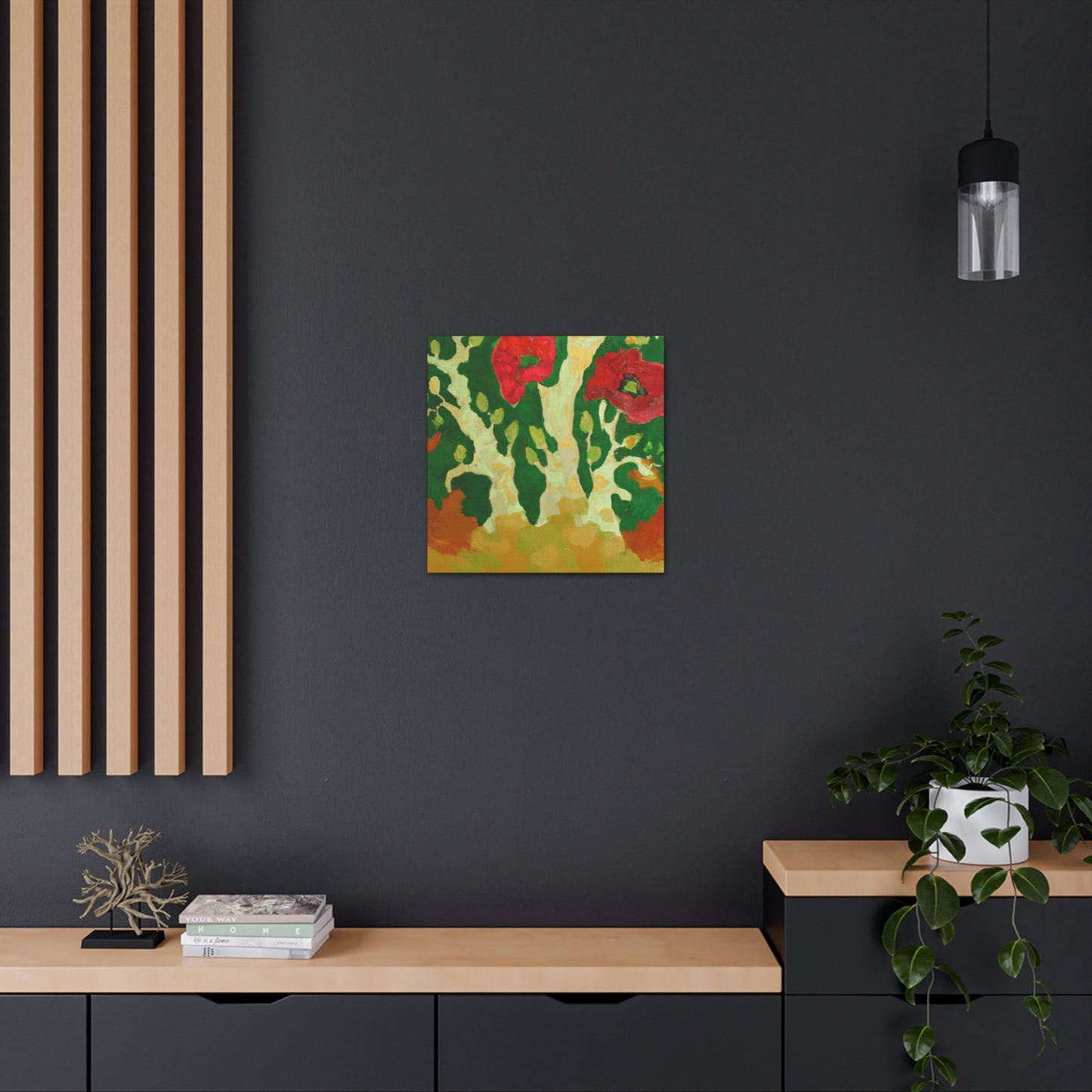 Poppies in Moonlight - Canvas