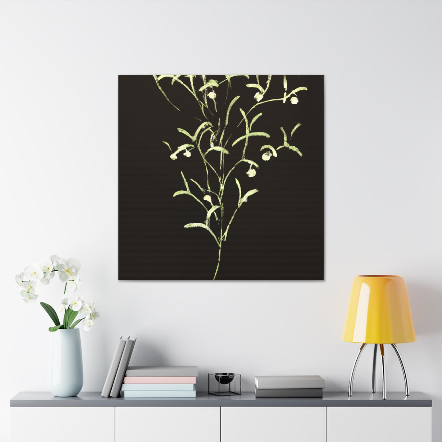 Mistletoe Minimalism. - Canvas