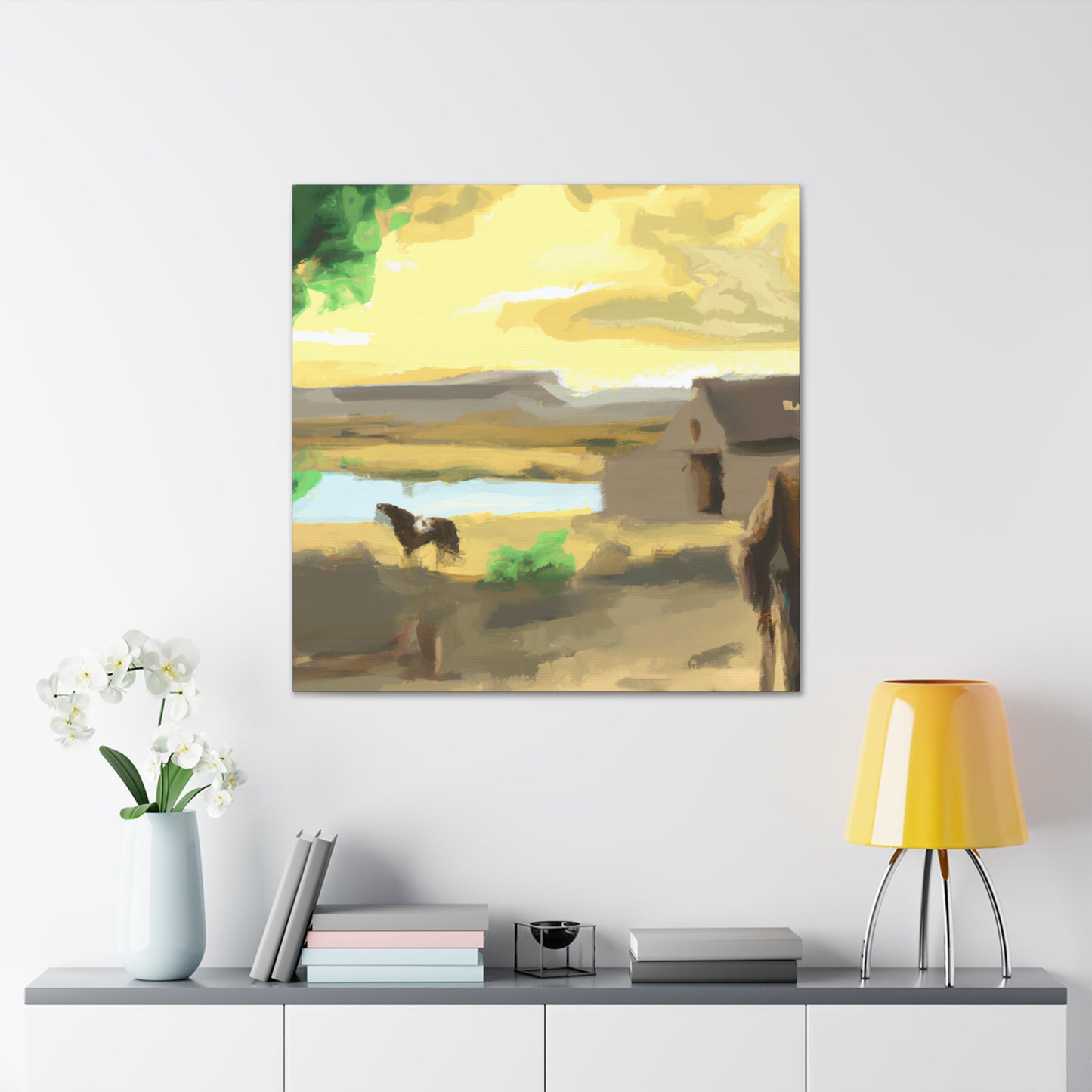 "Rugged Western Mountain Scene" - Canvas