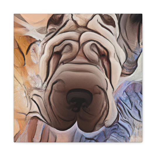 "Shar Pei Acclaimed Abstract" - Canvas