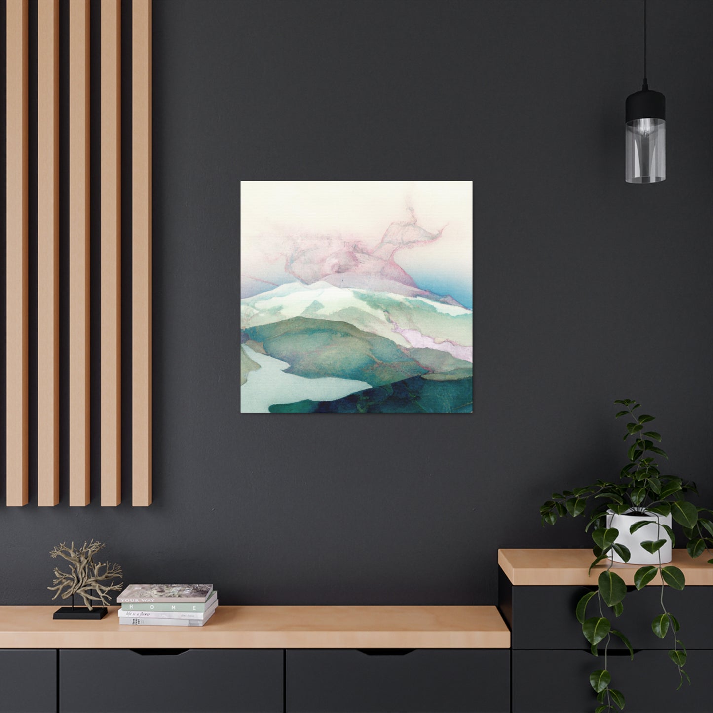 Mountains in Moonlight - Canvas