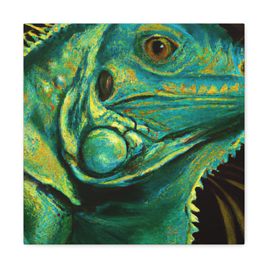 Green Iguanas Revelry - Canvas