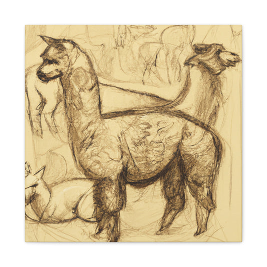 Alpaca Magnificence Abounds - Canvas