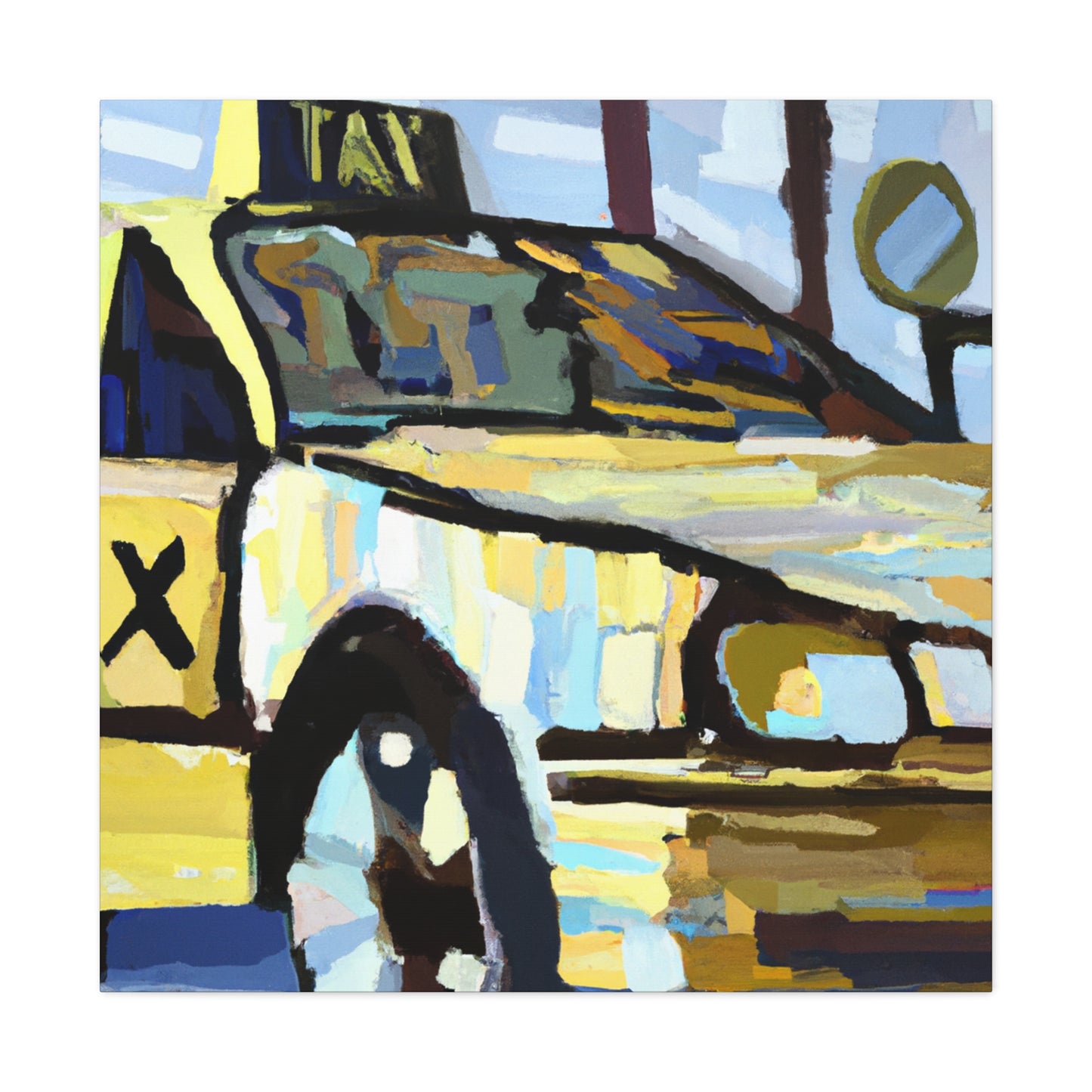 Taxi at Midnight - Canvas