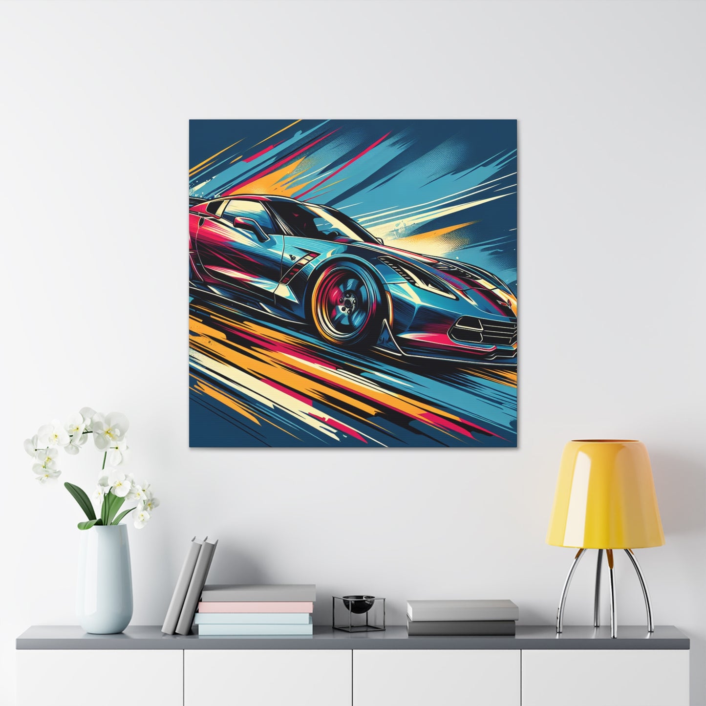 "Revving Timeless Steel Beauty" - Canvas