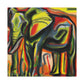 Elephant in Motion - Canvas