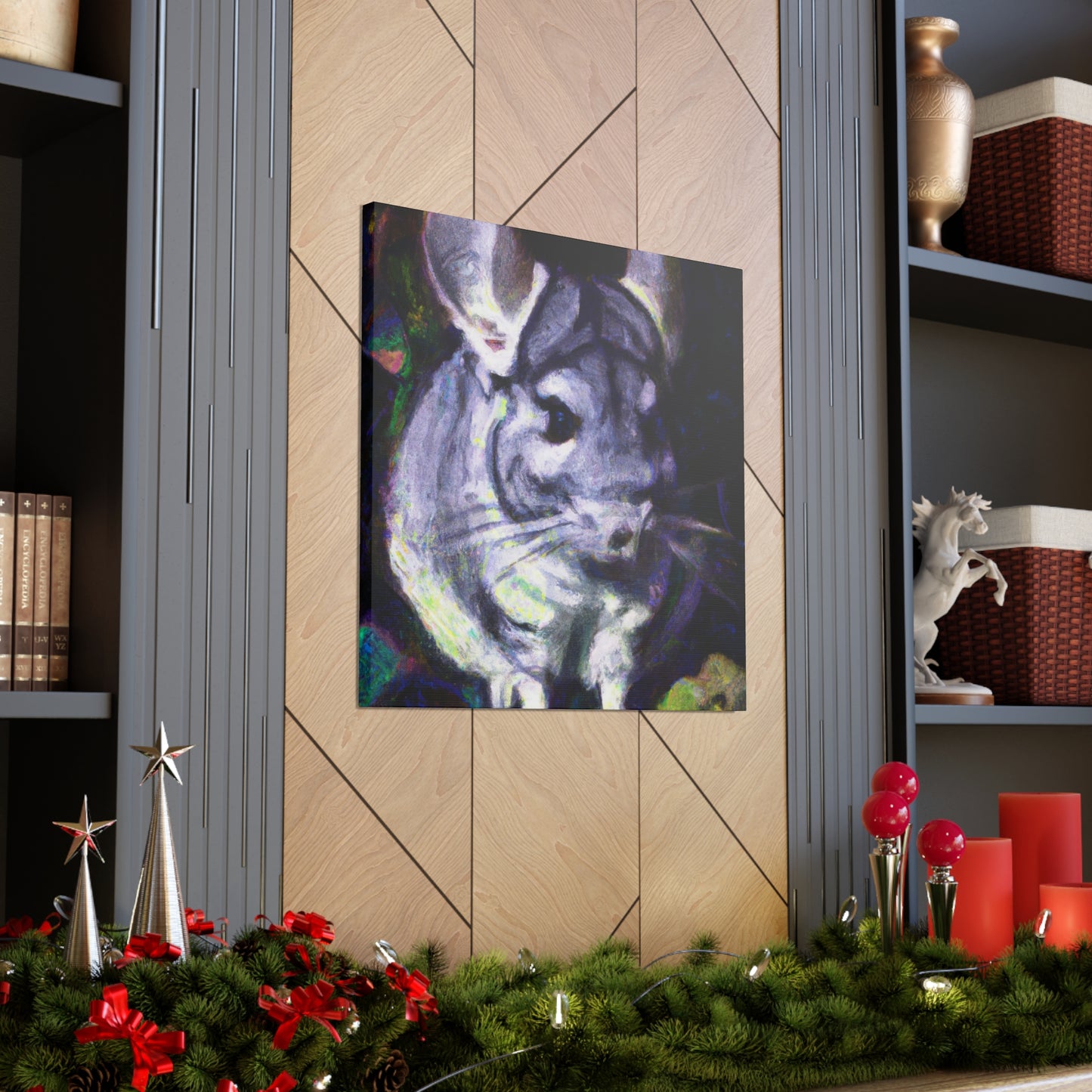 Chinchilla Under Moonlight - Canvas