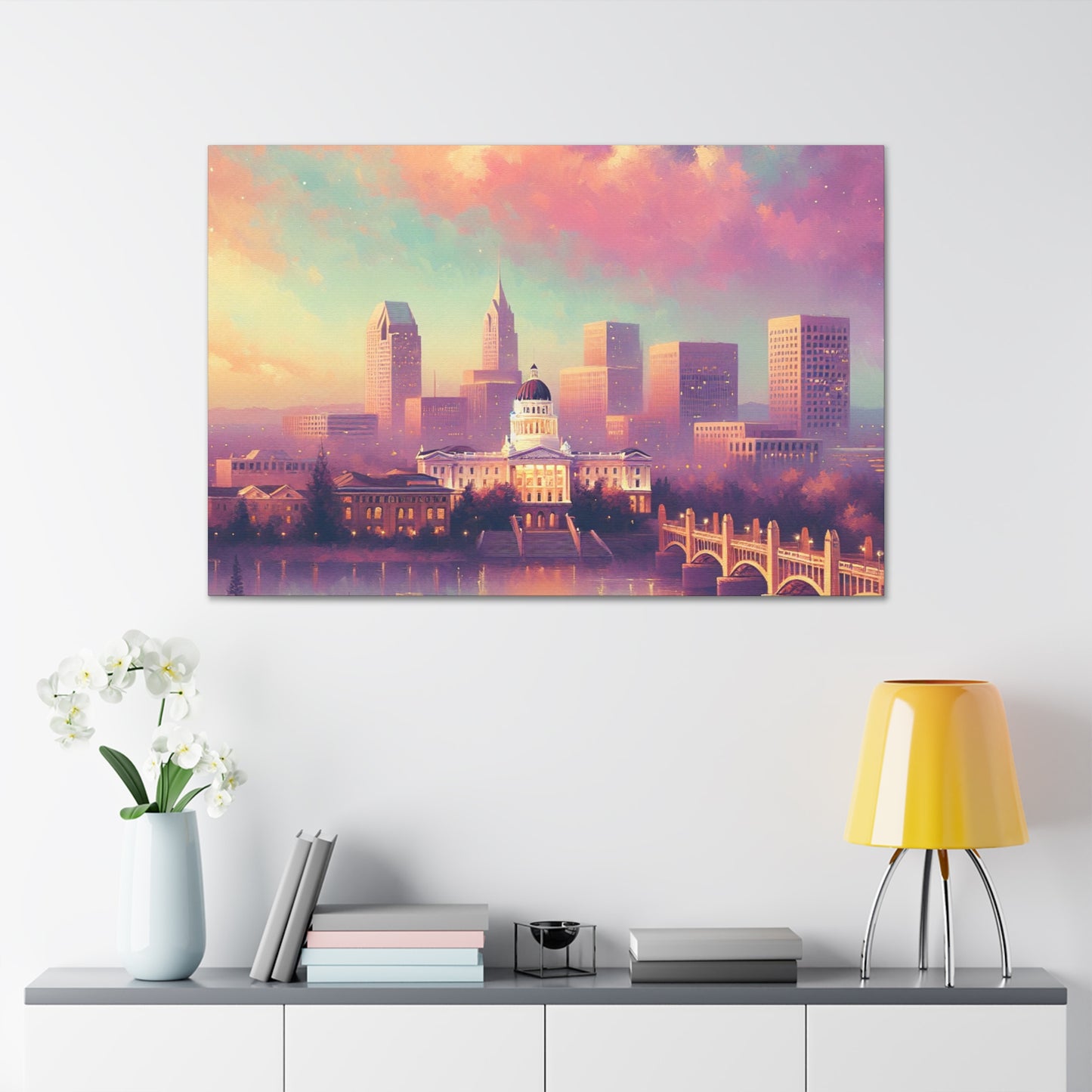 "Golden City Awakening" - Canvas