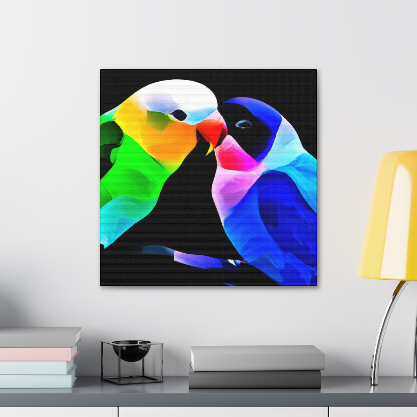 Lovebirds in Moonlight - Canvas