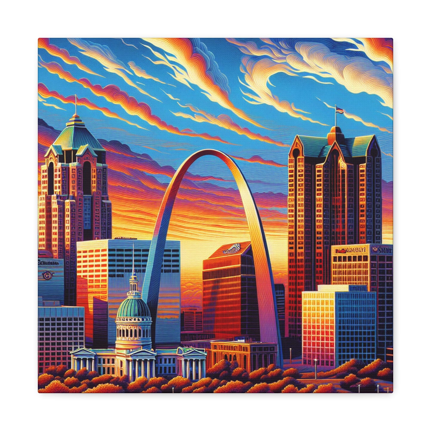 "Colorful Gateway City Splendor" - Canvas