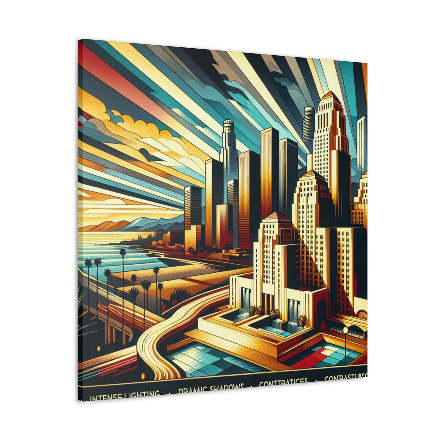 "Urban Dreamscape: 1920s L.A." - Canvas