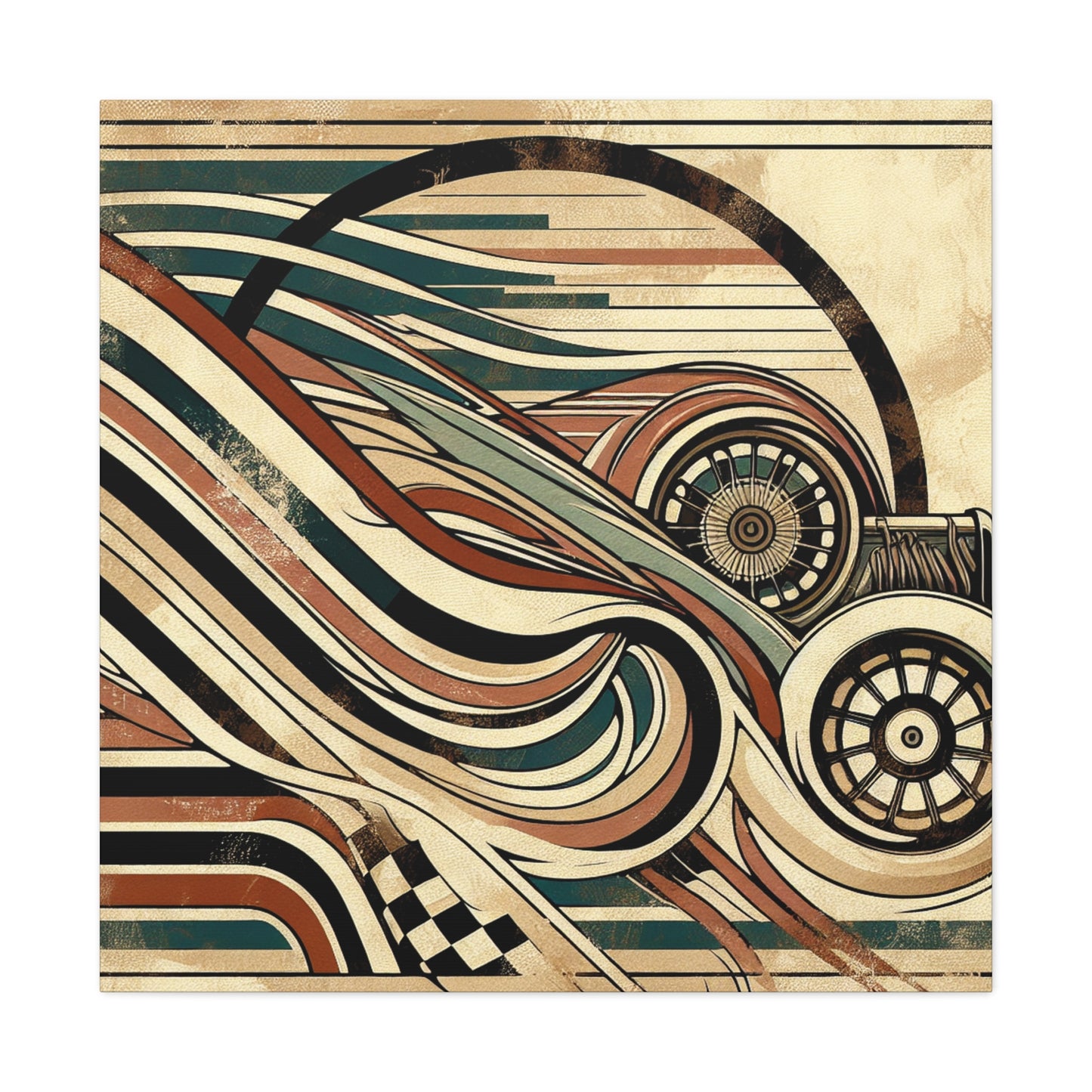 Ethereal Elegance: Racing Streaks - Canvas