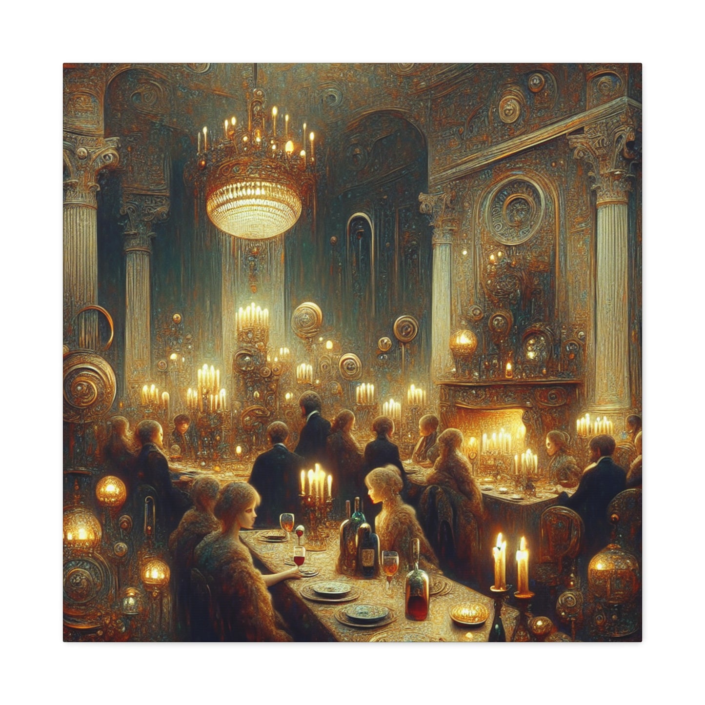 Exuberant Opulence: Midnight Revelry - Canvas