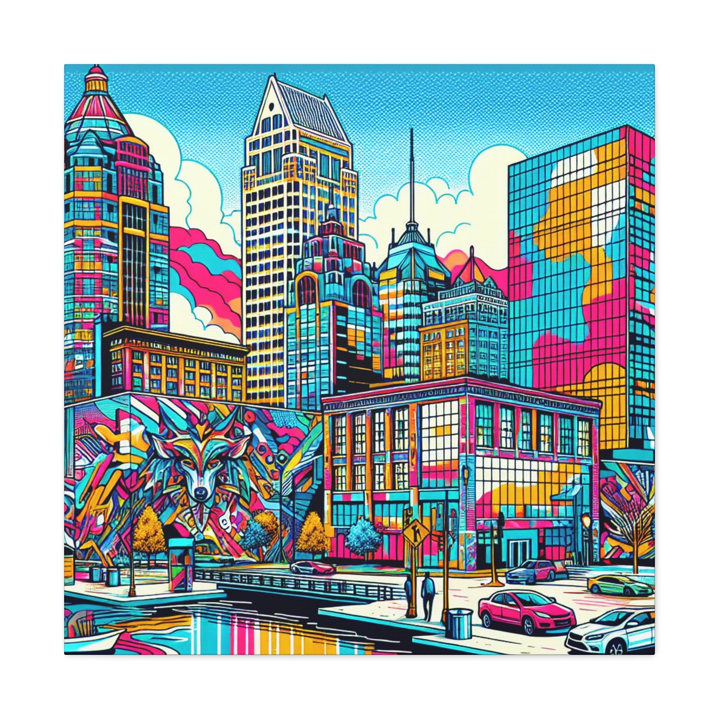 "Vibrant Milwaukee Mosaic" - Canvas