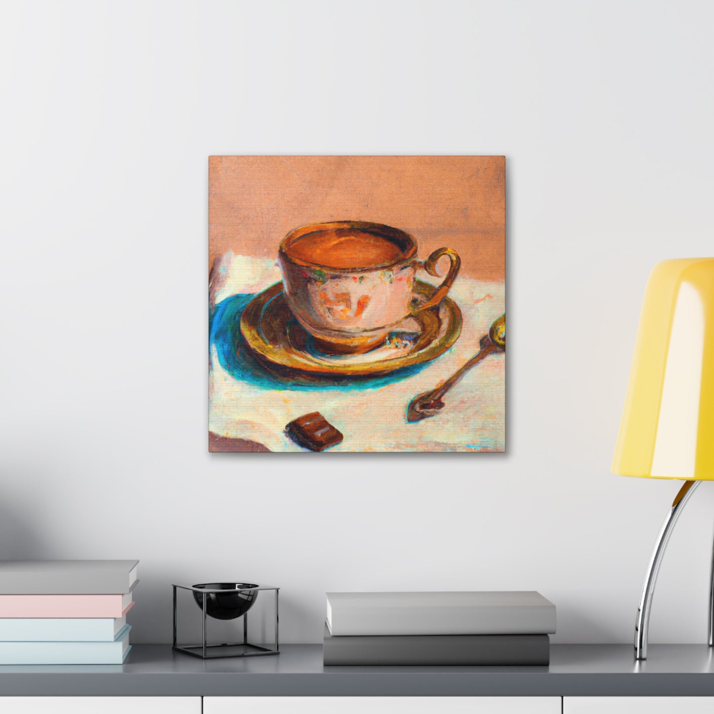 Coffee Cup Luxury Scene - Canvas