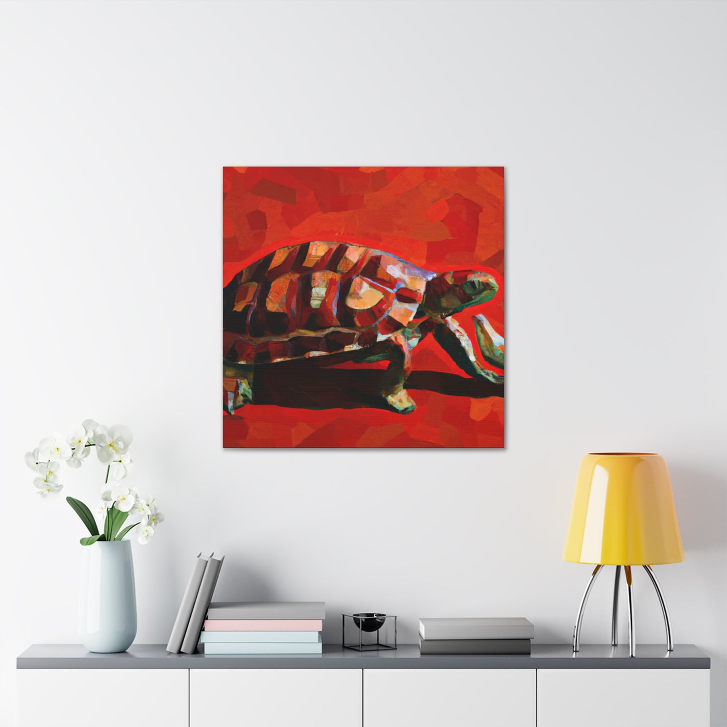 Box Turtle in Bloom - Canvas