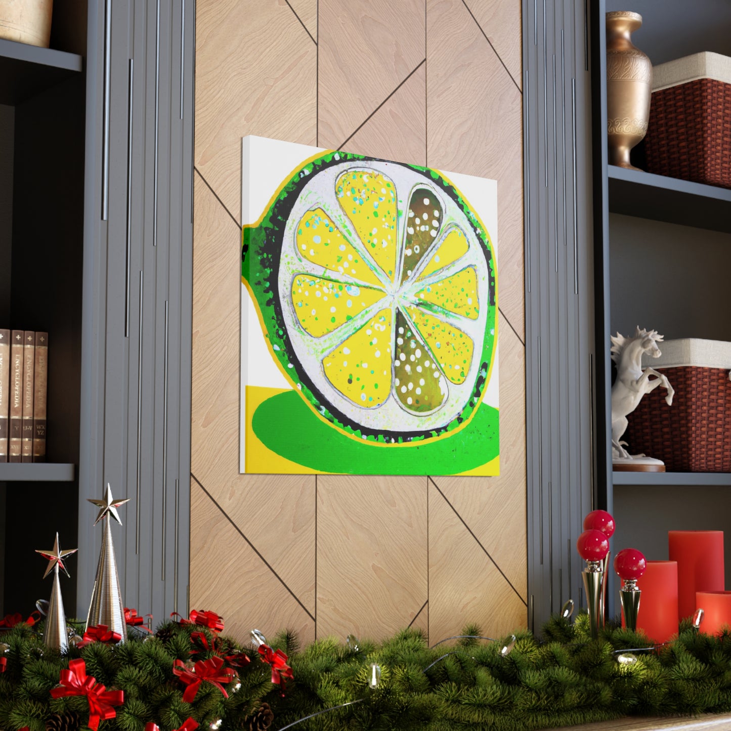 Lemon Folk Art Painting - Canvas