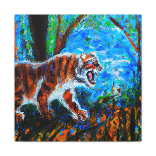 Tiger's Ferocious Roar - Canvas