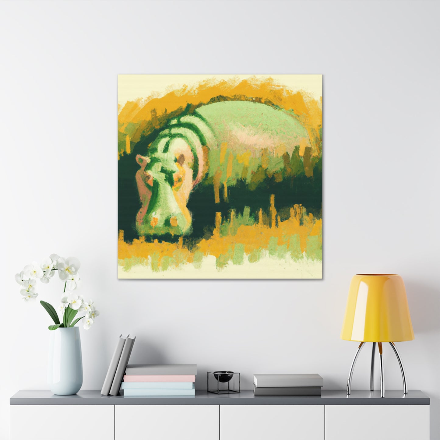 Hippo Majestic Splendor - Canvas