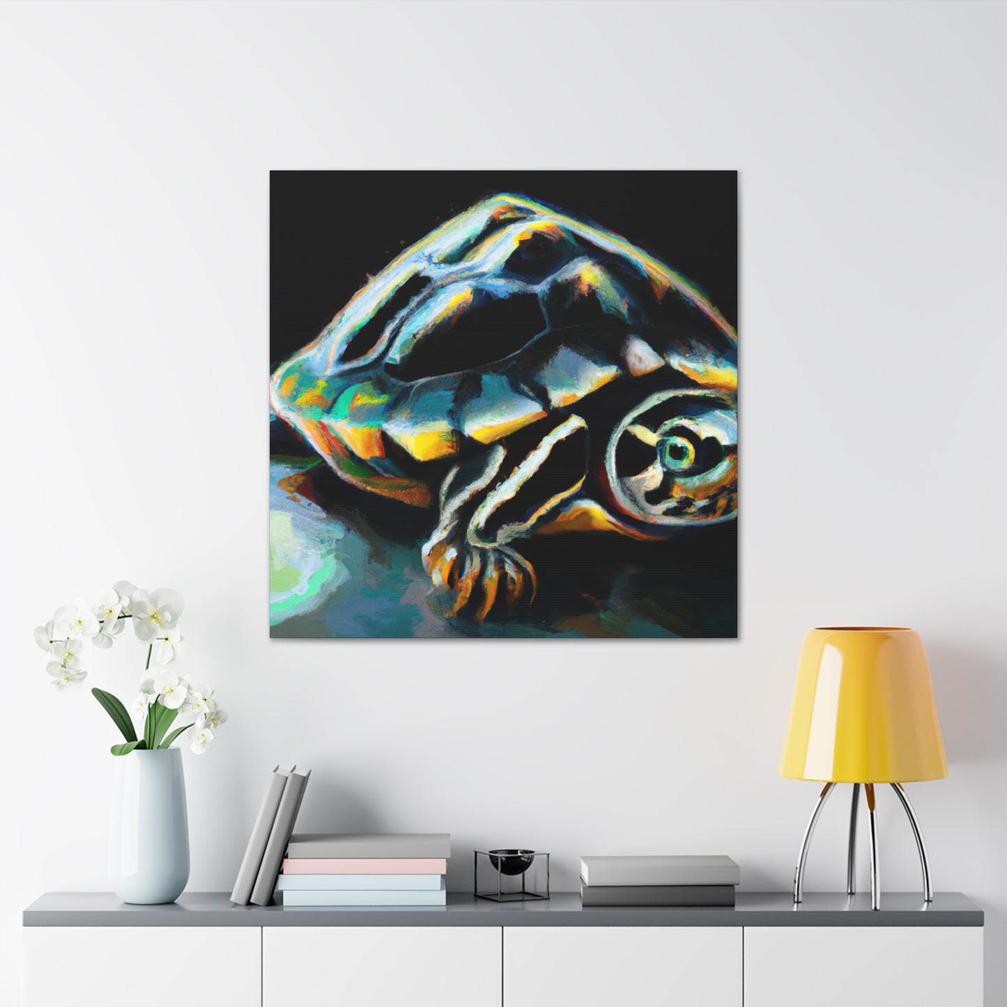 "Box Turtle Reflection" - Canvas