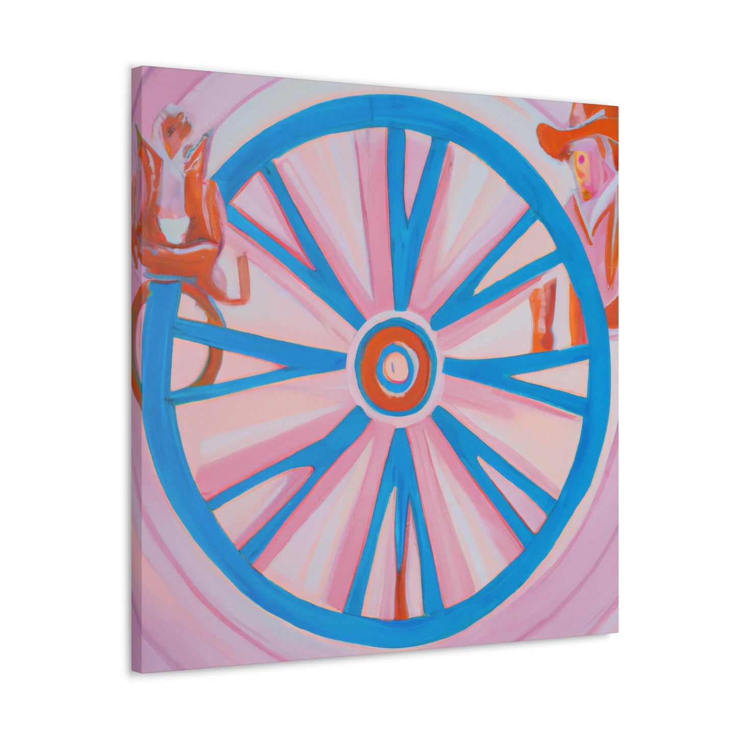 The 1920s were an era of great artistic innovation, and the style today is known as Art Deco. Wagon wheel designs were a popular motif during this period and could be seen in everything from furniture to light fixtures. A vintage wagon - Canvas