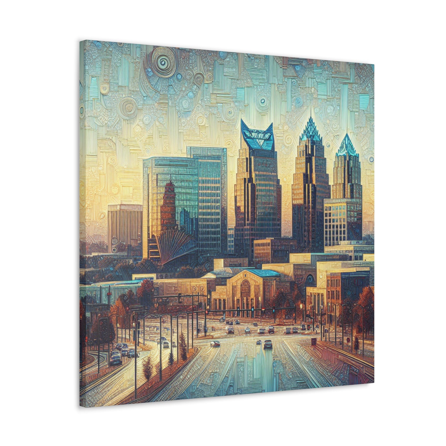 "Urban Night Lights" - Canvas