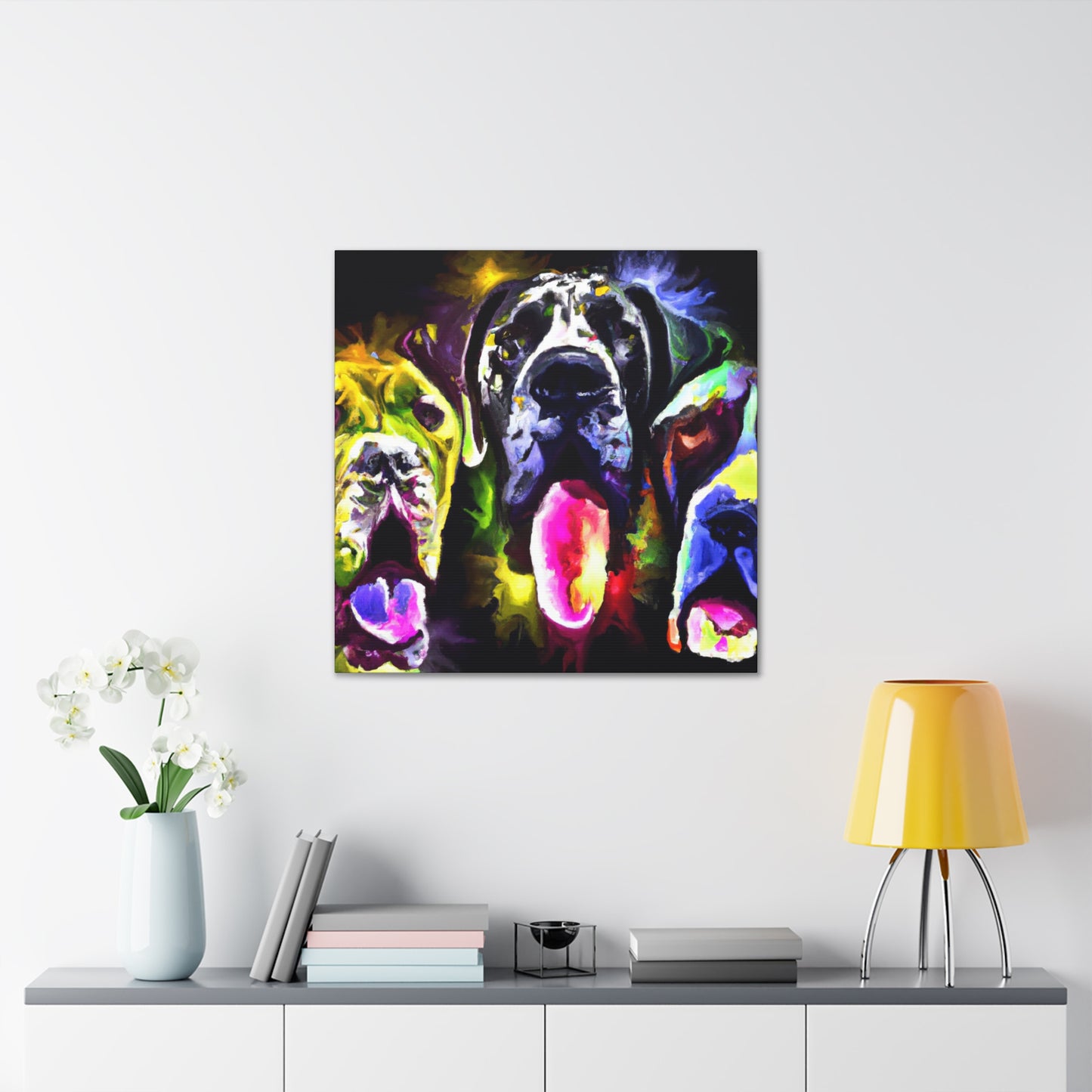 "Majestic Great Dane Portrait" - Canvas