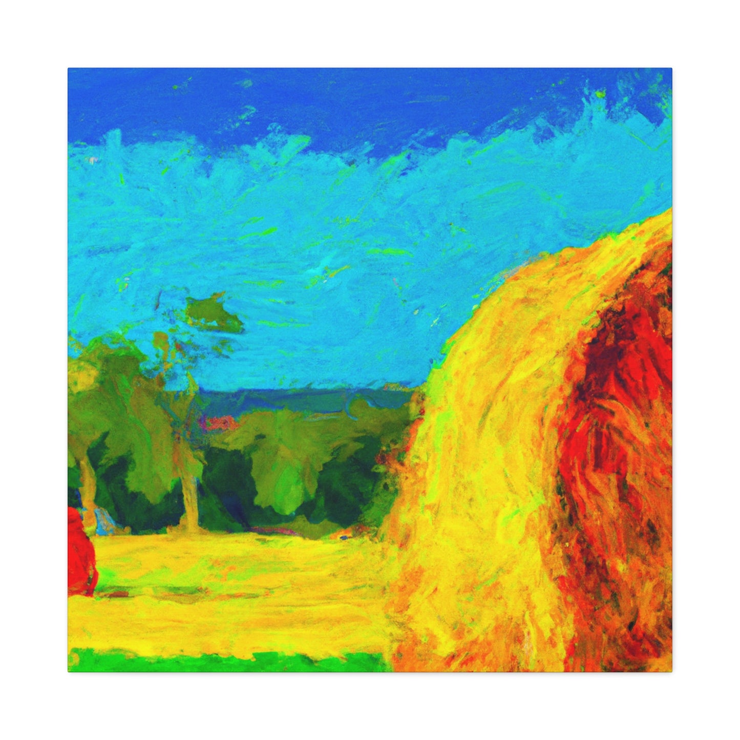 "Hay Field Impressionism" - Canvas