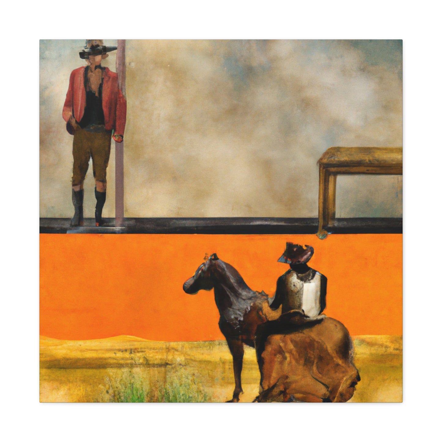 Cowboy on Fence Dream - Canvas