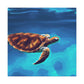 "Blue Sea Turtle MTN" - Canvas